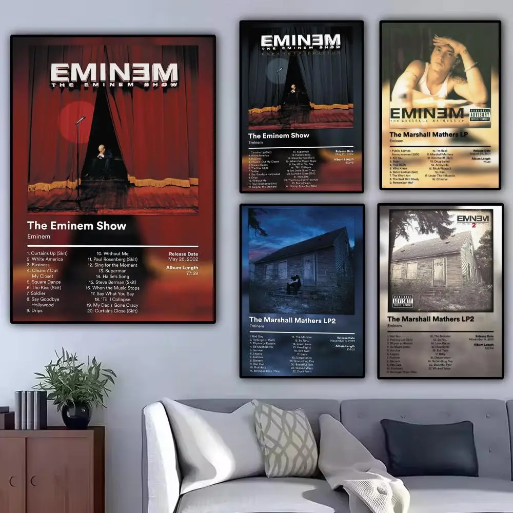 Singer E-Eminem Music Album Poster Modern Aesthetic Wall Art Poster Minimalist Room Decoration Items