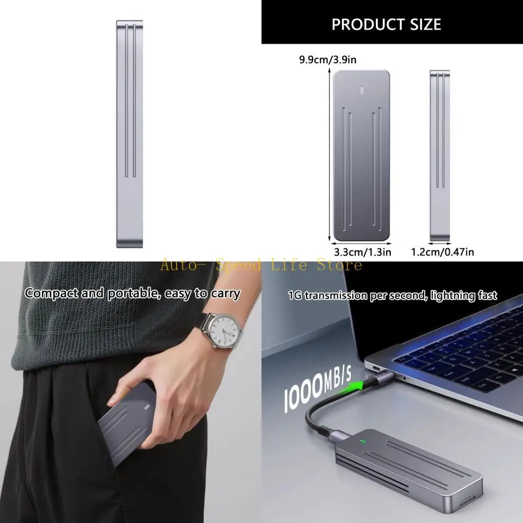 

02DA M.2 NVME SATAS SSD ADAPTER USB3.2 Gen 2 для быстрой передачи данных 10 Гбит / с.