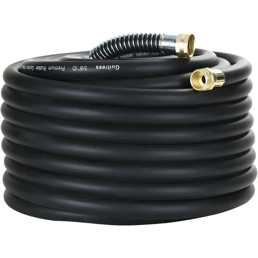 

75FT 5 8 Heavy Duty Rubber Garden Hose for Outdoor Gardening Agricultural Irrigation and Construction Use Rated at 200psi Worki