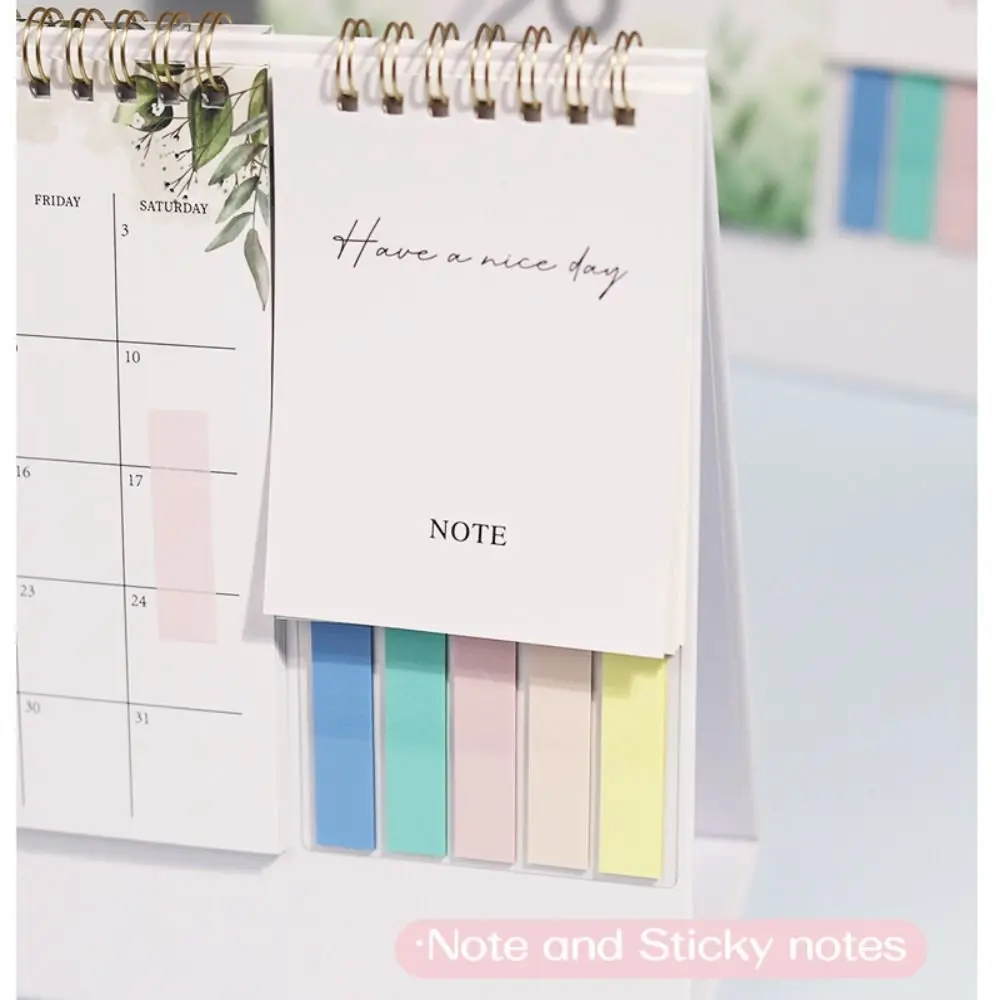 Portable Jan. 2026 - Dec. 2026 2026 Flower Calendar Foldable Planning English Calendar Colorful Daily Study Record Calendar Home