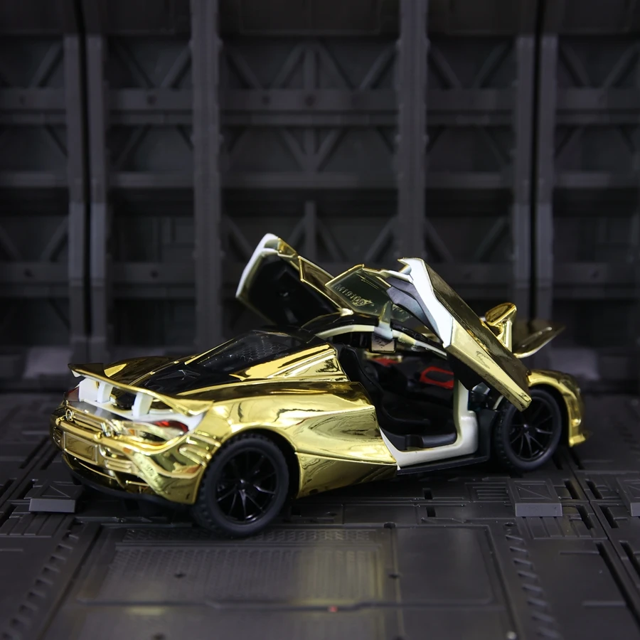 

1:32 McLaren 720S модель суперкара из сплава, коллекция украшений автомобиля, двери и капот можно открыть, детская игрушечная машина
