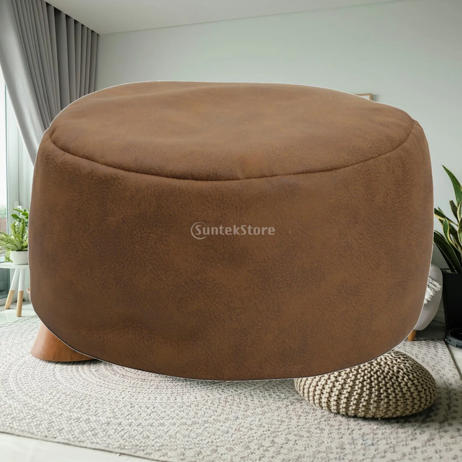 Bean Bag Footrest Storage Breathable Small Without Filling Tatami Washable Furniture Cover for Girl Living Room Boy Dorm Room