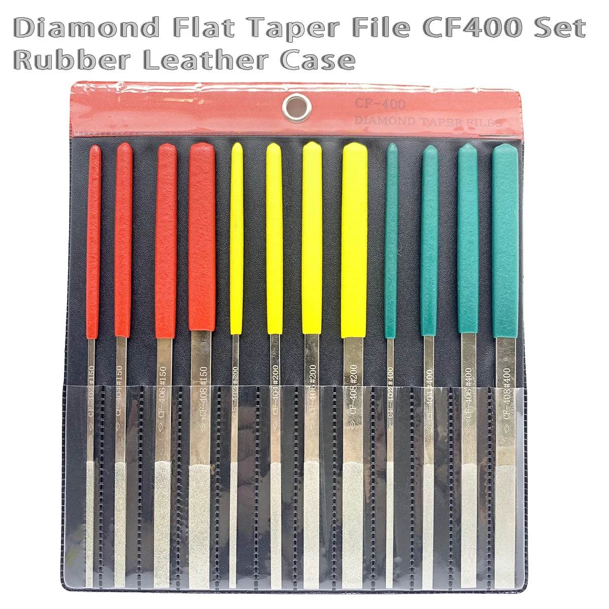 

CF400 Set Metal Stone Sanding Needle Taper Diamond File for Mould Die DIY Wood Rasp File Jewelry Polishing Tool