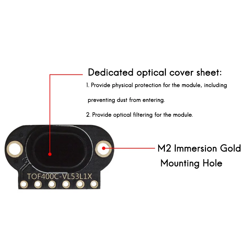 TOF400C Lasers Ranging Sensor Module TOF Time-Of-Flight Distance IIC Output Measuring Distance 4M (Max)