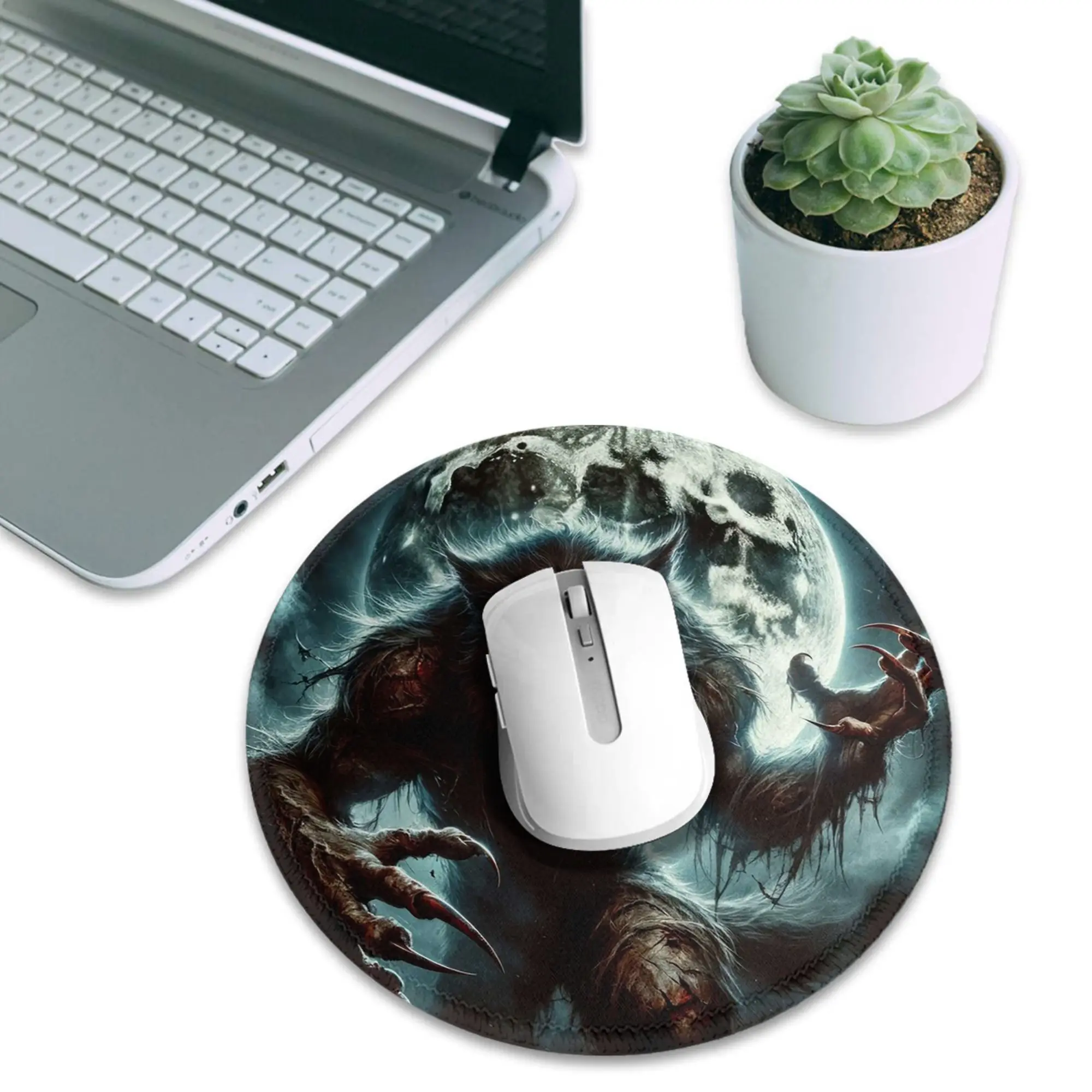 Werewolf in the moonlight Mouse Pad Computer Keyboard Mouse Mat Gaming PC Laptop Desk Mat Office Accessories Table Mats