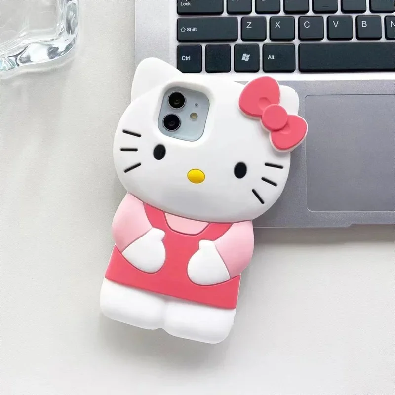 Hello Kitty cassa del telefono per IPhone 13 12 11 Pro Max Xsmax Xs Xr X 7 8 Plus 3d Stereo All-inclusive Anti-drop telefono Shell Cover