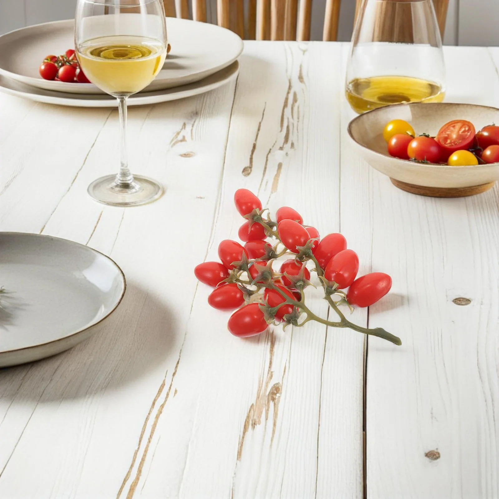 

High Realism Artificial Cherry Tomatoes Kitchen Tomato Decor Home Ornament Food Props Montessori Educational Tools Fake
