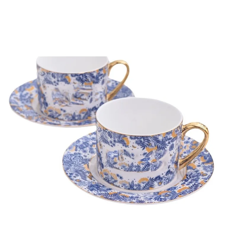 European Light Luxury Hydrangea Tea Set One Pot Two Cups Saucers Afternoon Tea Office Coffee view 6