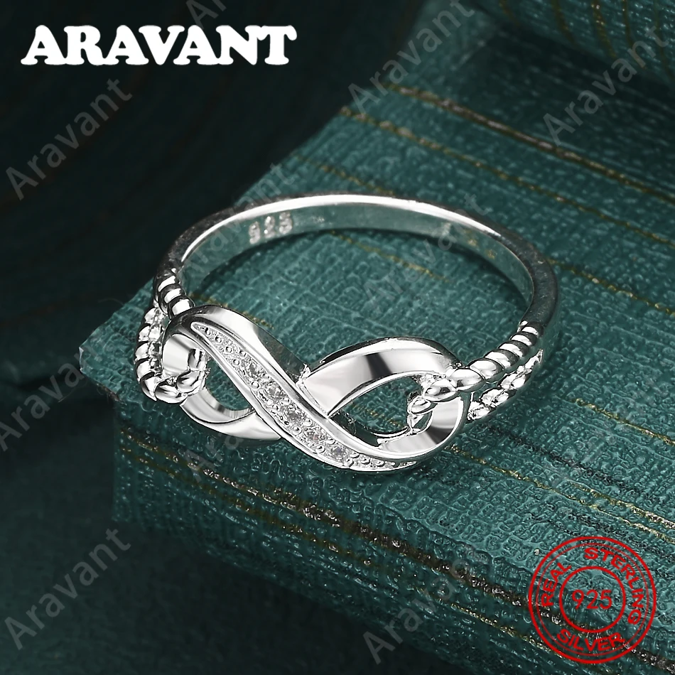 925 Sterling Silver Number 8 Hollowed-Out Zirconia Ring - A Unique Gift For Women, Versatile For Events And Jewelry