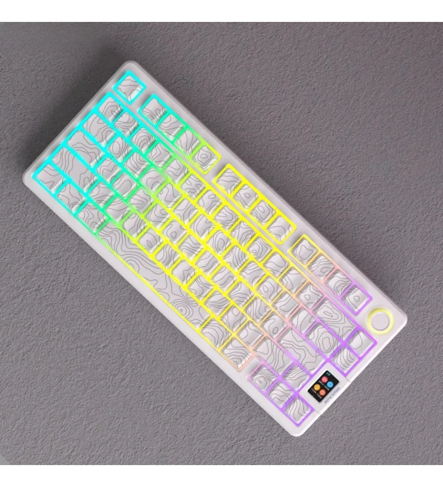 Contour keycap side engraving classic simple RGB light transmission thermal sublimation customized adaptation 104 buttons