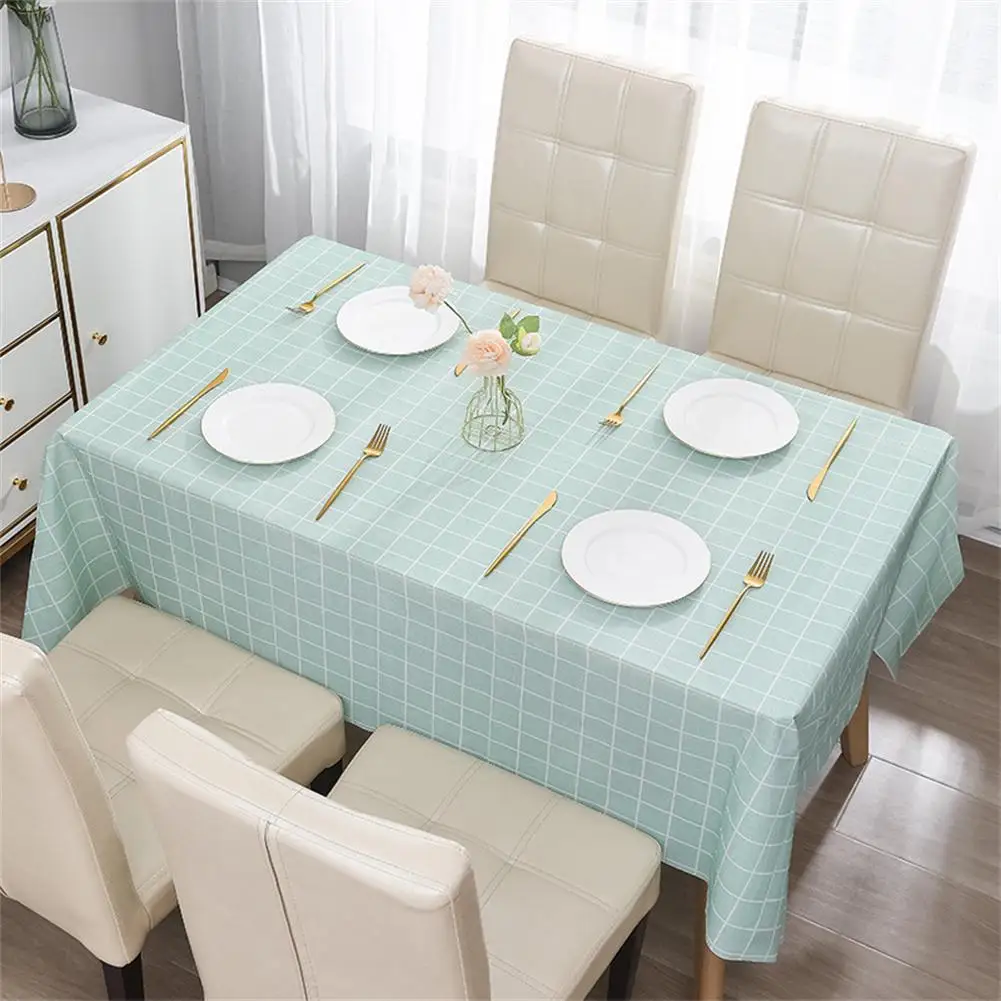 Modern Concise Style Pattern Waterproof Rectangular Tablecloth Kitchen Wedding Room Decor Living Party Home Polyester Decor D3d0