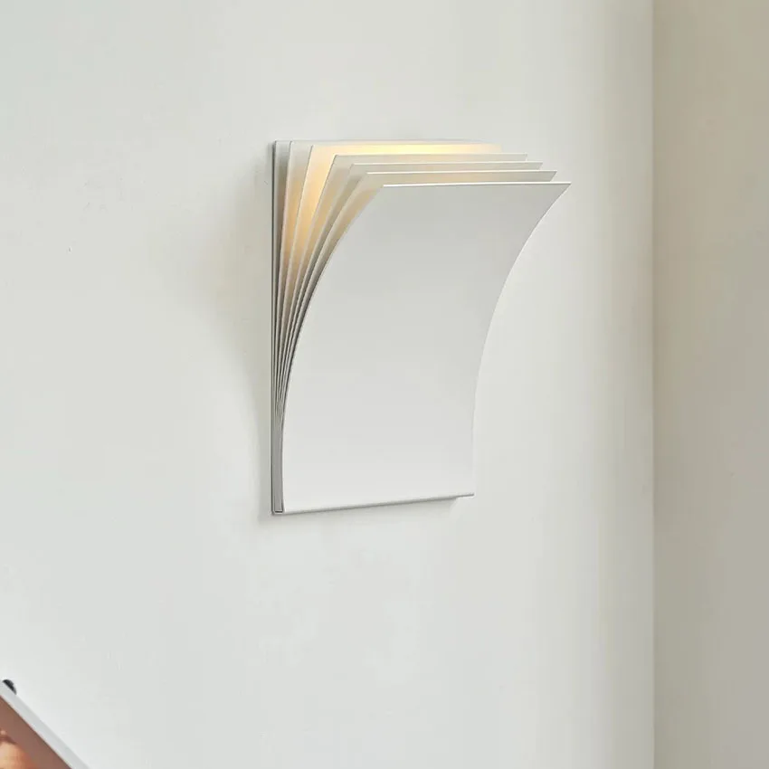 Modern Nordic Wall Lamp Book-Shaped LED Chandelier Home Decoration for Living Room Bedside Hotel Study Corridor Lighting Fixture