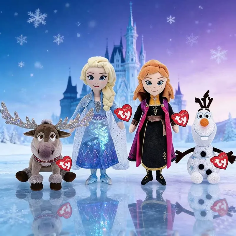 

Набор плюшевых игрушек и кукол-принцесс Disney Frozen – Анна, Эльза, Олаф и Свен – Коллекционные игрушки для детей на праздники