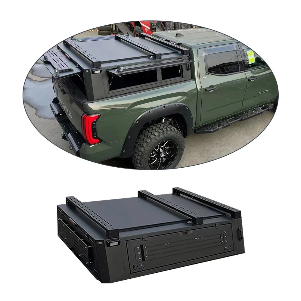 

Aluminum Alloy Pickup Accessories Truck Bed Rack System 2023 Tundra Hardtop Canopy for Toyota