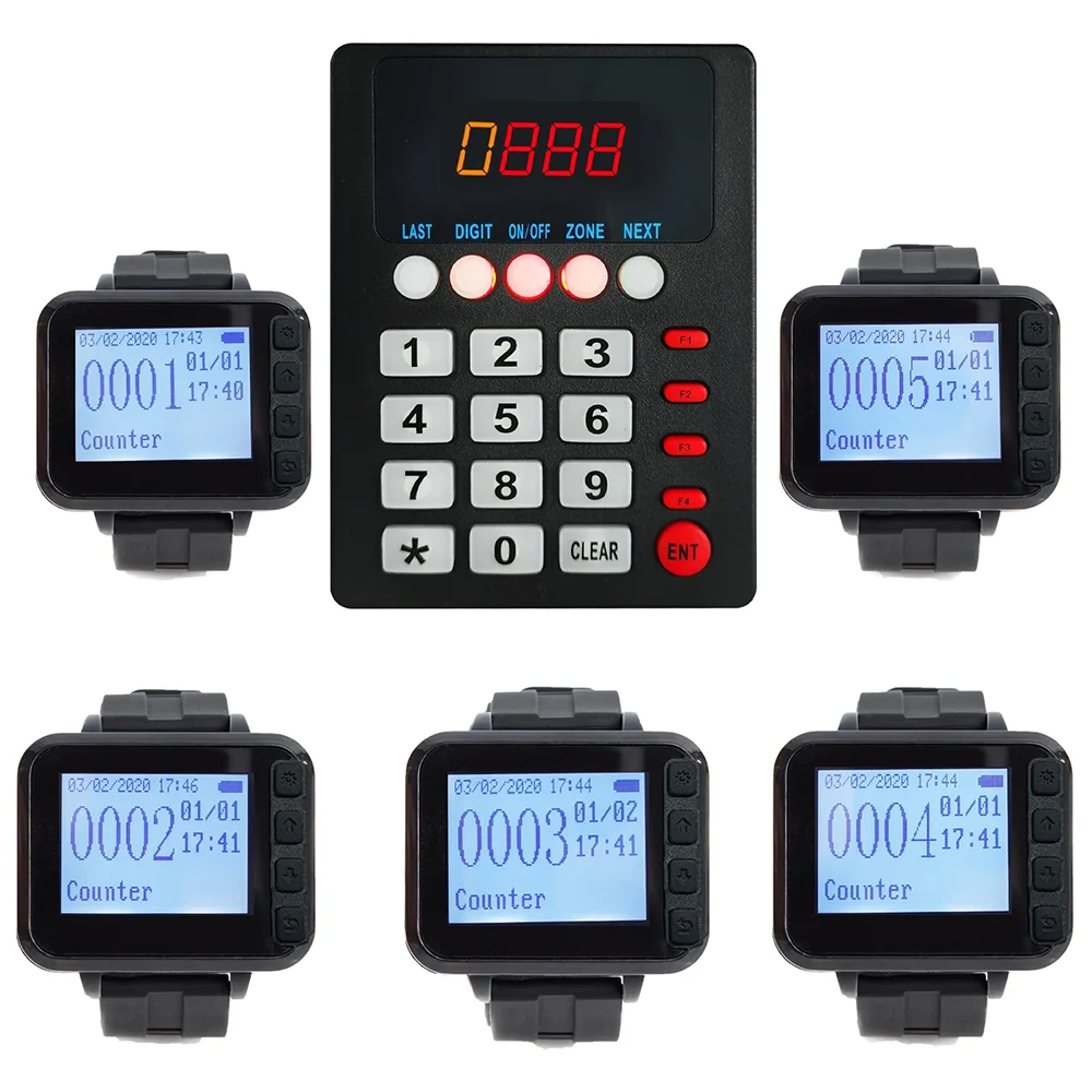 Wireless Kitchen Waiter Calling Pager System, Fast Service Buzzer for Restaurant Cafe Clinic