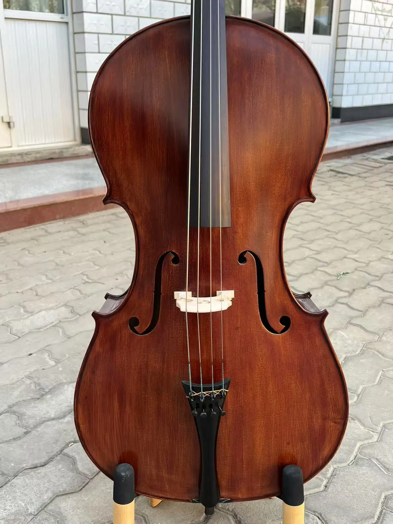 Afbeelding 4: Stradivari SONG Brand Master 4/4 cello, groot diep geluid, handgemaakte gratis tas # 15386
