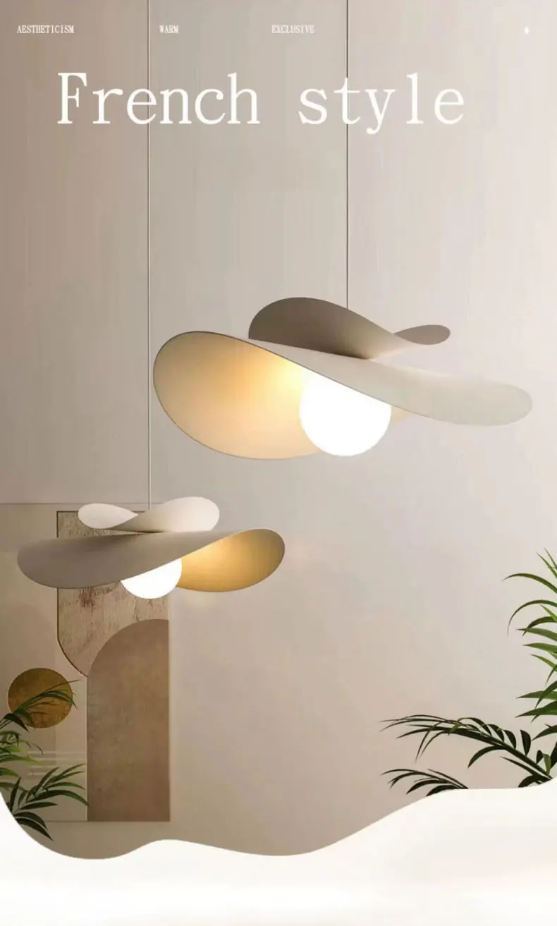 Nordic White Iron LED Pendant Lights Bar E27