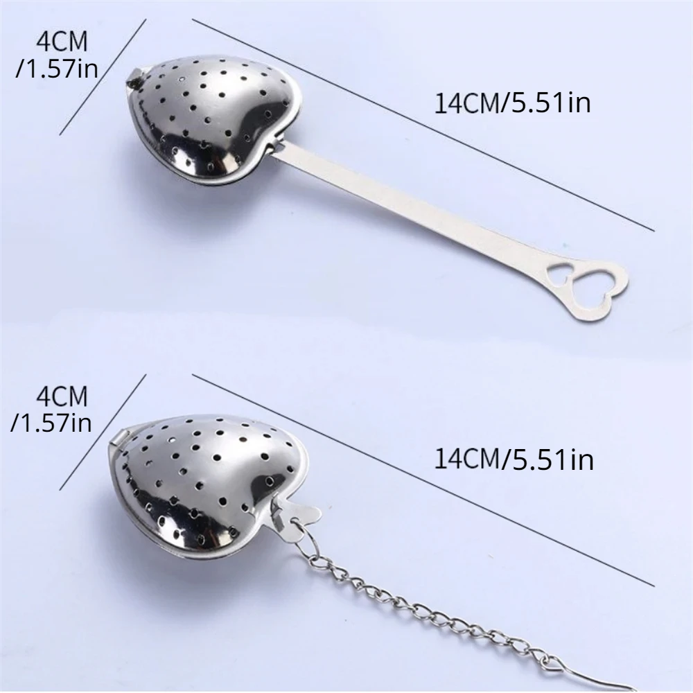 Heart Shaped Tea Strainer Fine Mesh Filter Stainless Steel Tea Infusers Strainer Tea Maker Kitchen Accessories Teteras Infusoras