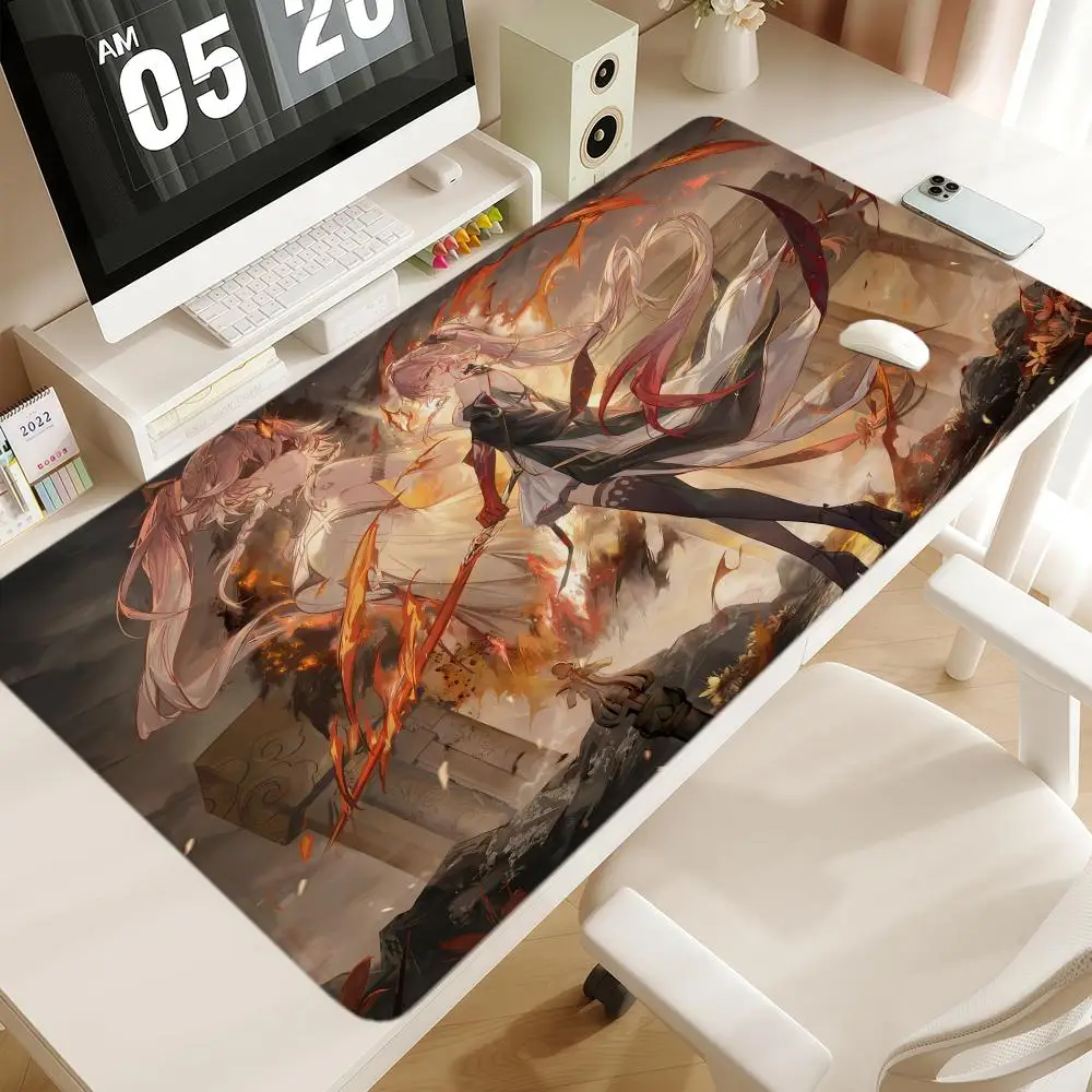 

Коврик для мыши Changli Wuthering Waves 1000x500 XXL, большой для FPS eSports Gaming, нескользящие офисные коврики для клавиатуры, настольный коврик