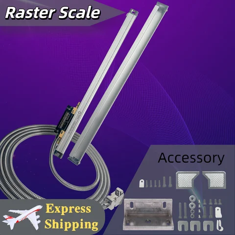 Sino KA-500 Slim Linear Glass Scale Ruler 5um TTL Digital DRO Grating Ruler Thin Small 70-470mm for Precision Measurement