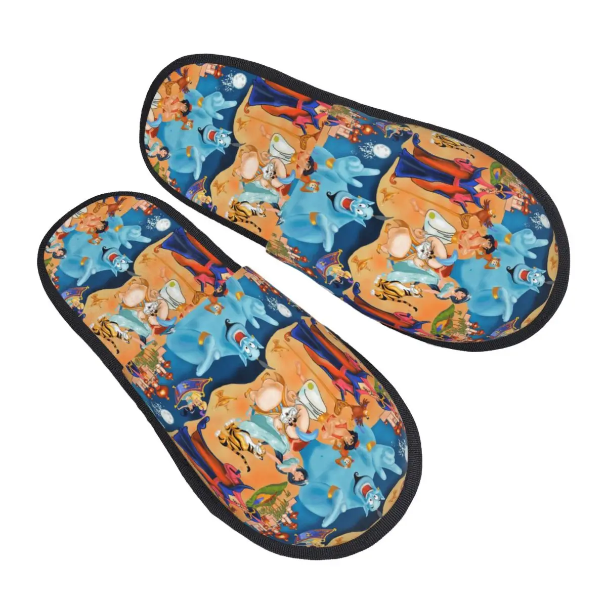 

Домашние тапочки Aladdin на заказ, женские удобные тапочки из пены с эффектом памяти, музыкальные фэнтезийные фильмы, без шнуровки, спа-тапочки