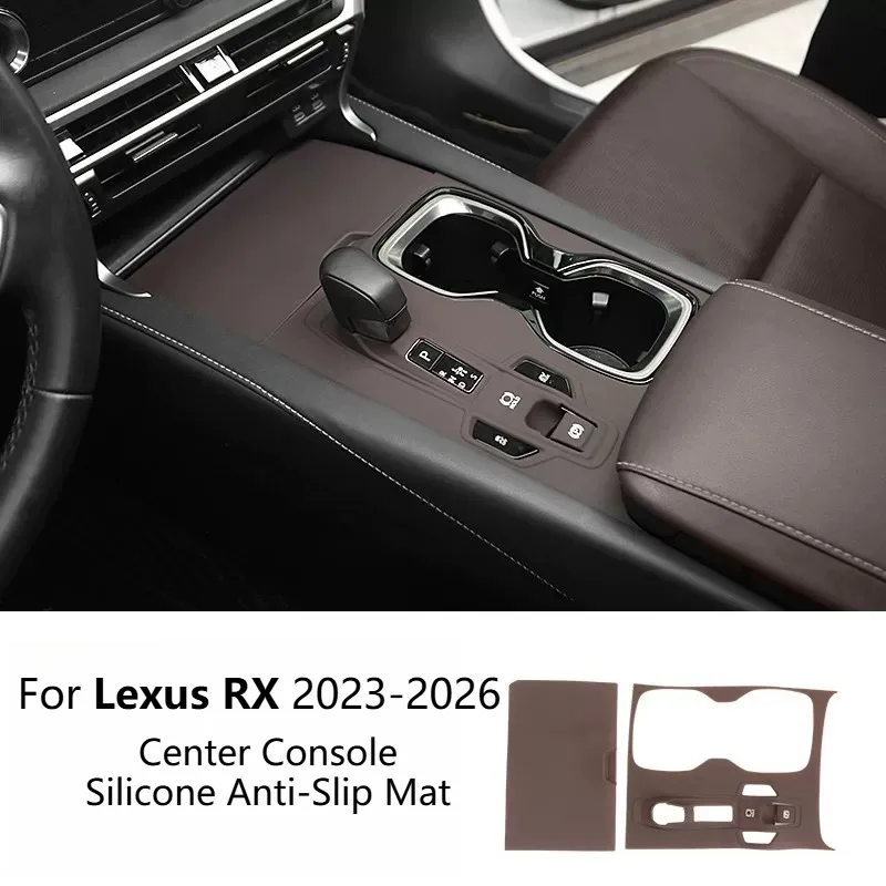 For Lexus RX300/350h/500h 2023-2026 Center Console Protective Mat Cup Holder Gear Silicone Pad Precise Fit Interior Mod Parts