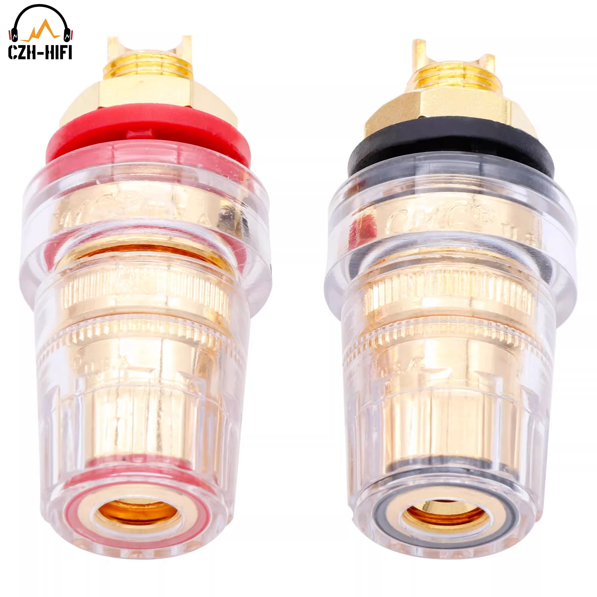 1 paio CMC 858L-G amplificatore Audio in ottone placcato oro di fascia alta Binding Post spina a Banana Jack connettore presa terminale altoparlante HiFi