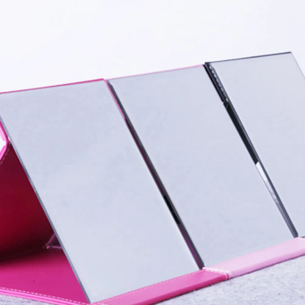 

Складное зеркало для макияжа, портативное зеркало с подсветкой для путешествий и повседневного использования, устойчивое к царапинам, из полиуретанового стекла, модное