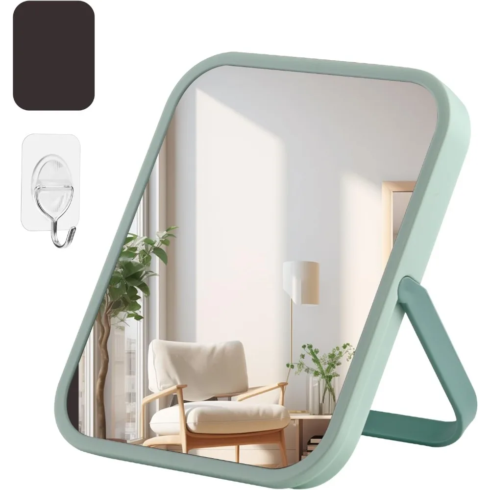 

Magnetic Locker Mirror, with Foldable Stand Hook, 5.6x6.8 Inch Portable HD, Shatterproof ABS Frame, Rounded Edge, Makeup Mirror
