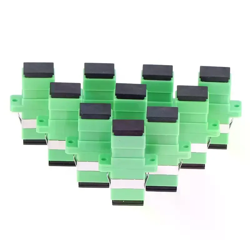 10/20/30PCS Fiber Optic Simplex Coupler SCAPC Connector SM Optical Fiber Adapter Single Mode Flange Fiber Tools