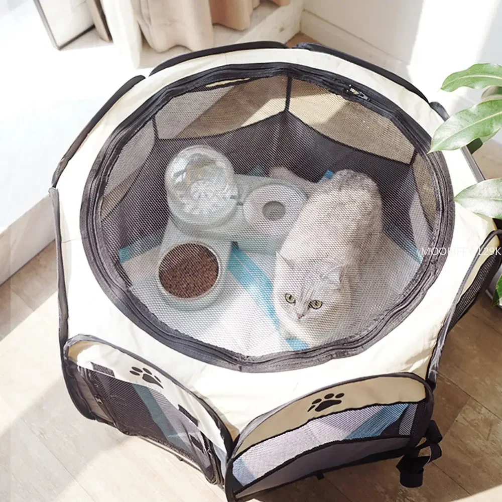 Portable Foldable Pet Cat Dog Tent House Game Safe Guard Playpen Fence Fence Indoor Outdoor Small Medium Animal Cage