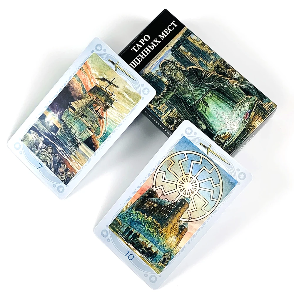 Tarot of Sacred Places Tarot Deck 78‑Cards Russian Version Mysterious Divination Fortune‑Telling Board Game for Tarot Collectors