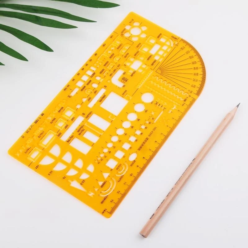 P5EA Hot Professional Universal Furniture Construction Architect Template Ruler 1:100