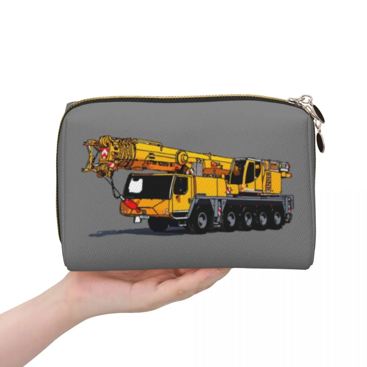 Liebherr Heavy Crane Bolsa de cosméticos para mujer, bolsa organizadora de maquillaje de viaje, almacenamiento de artículos de tocador, caja de kit Dopp