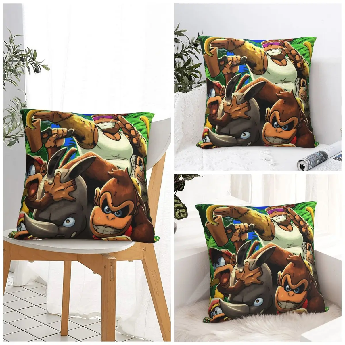 

Donkeyed Kongs Bananzaed Pillow Cover Funny Pillow Case For Wedding Party Home Decor Cushion Cover Soft Custom DIY Pillowcases