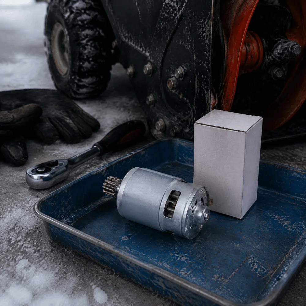 775 Model 21V Snow Blower Motor 11 Gear Teeth Metal Shell DC Motor Heavy Duty Electric Chain Saw Motor Snow Thrower Repair