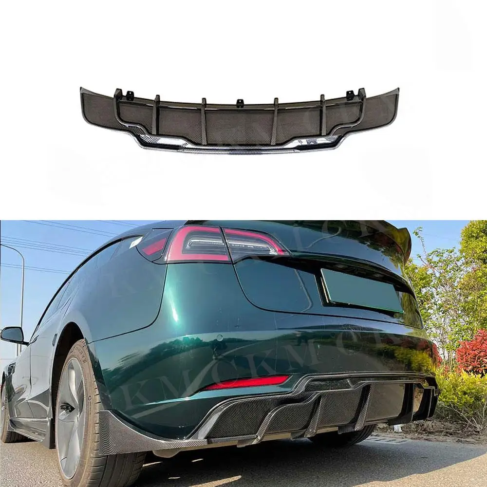 

Rear Bumper Lip Chin Spoiler ABS Gloss Black Rear Bumper Lip Diffuser Splitters Spoiler Body Kits Tuning For Tesla Model 3