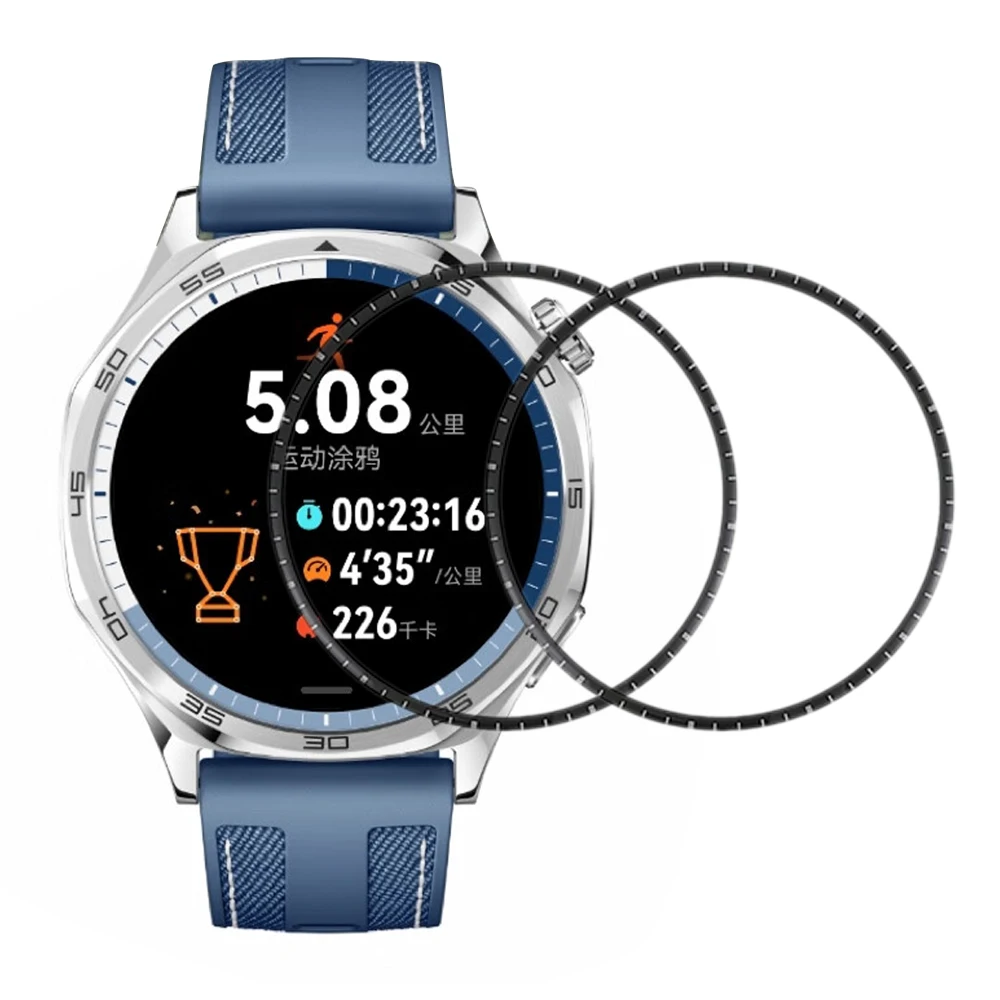 

2 шт./упак. для Huawei Watch GT 5, 46 мм, защитная пленка для экрана часов HD, прозрачная пленка из ПММА (черный край) - черный