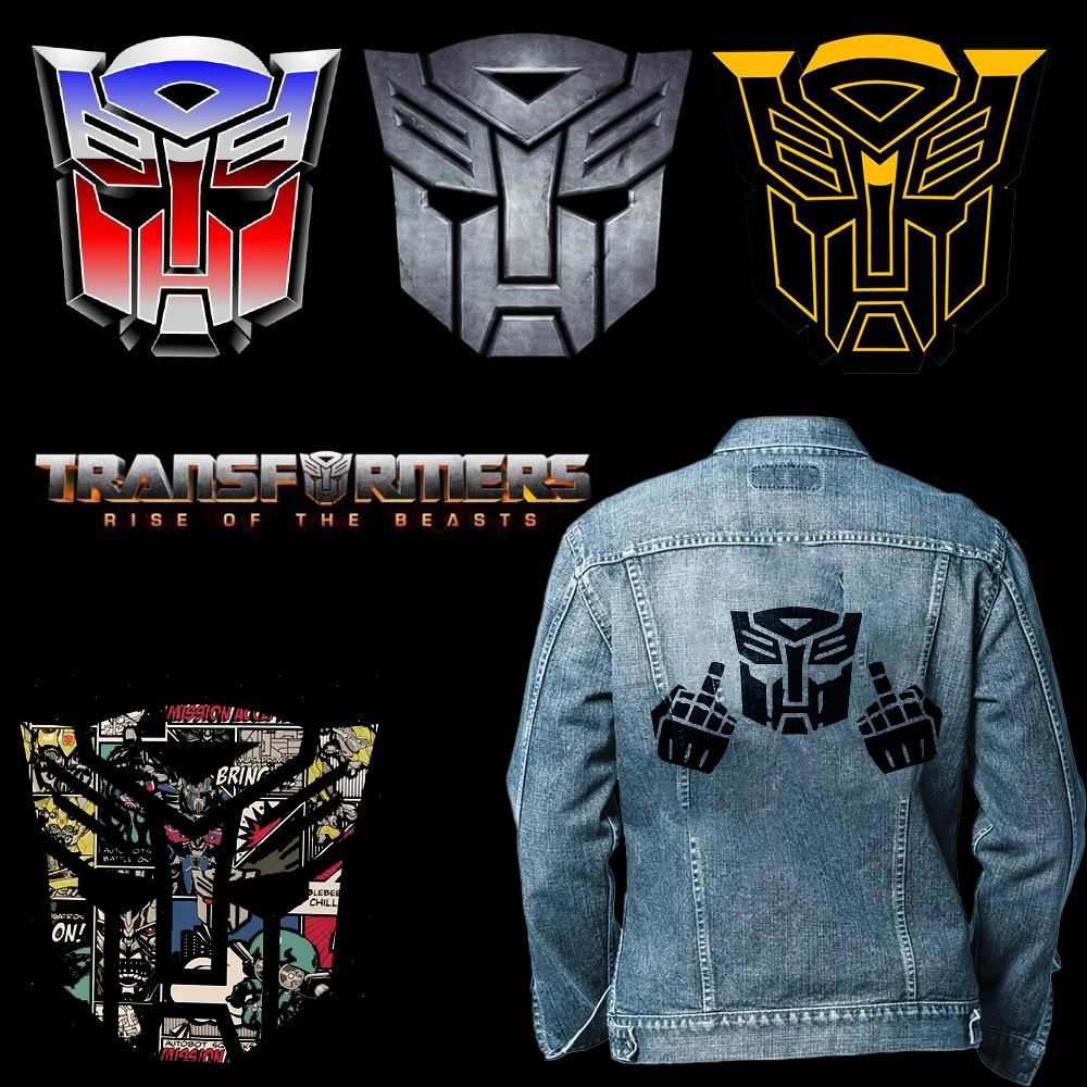 Transformers Hot Transfer Clothing Sticker Optimus Prime Iron on Thermo Stickers Bumblebee Clothes Patches for Shirt Jacket