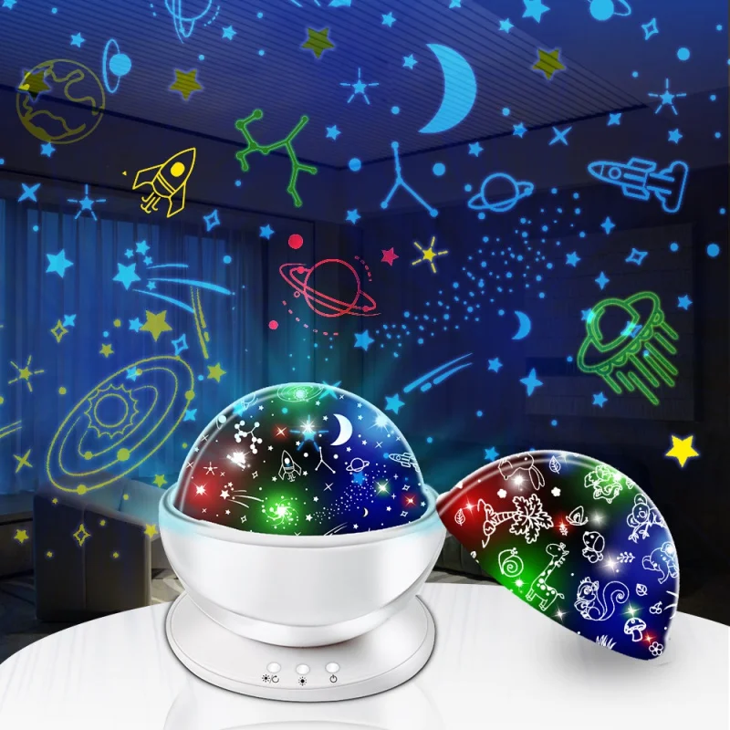 Planet Projection Lamp Led Starry Sky Small Night Lamp Planet Animal USB Light Ambience Light Star Light