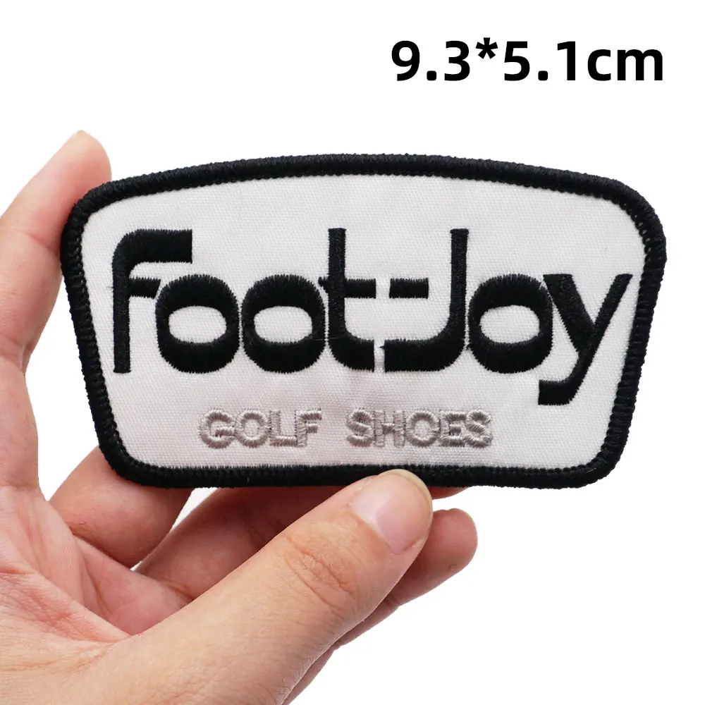 Golf logo Embroidered Patch Applique Sewing Label punk biker Band Rock Clothes Badges with hook backing