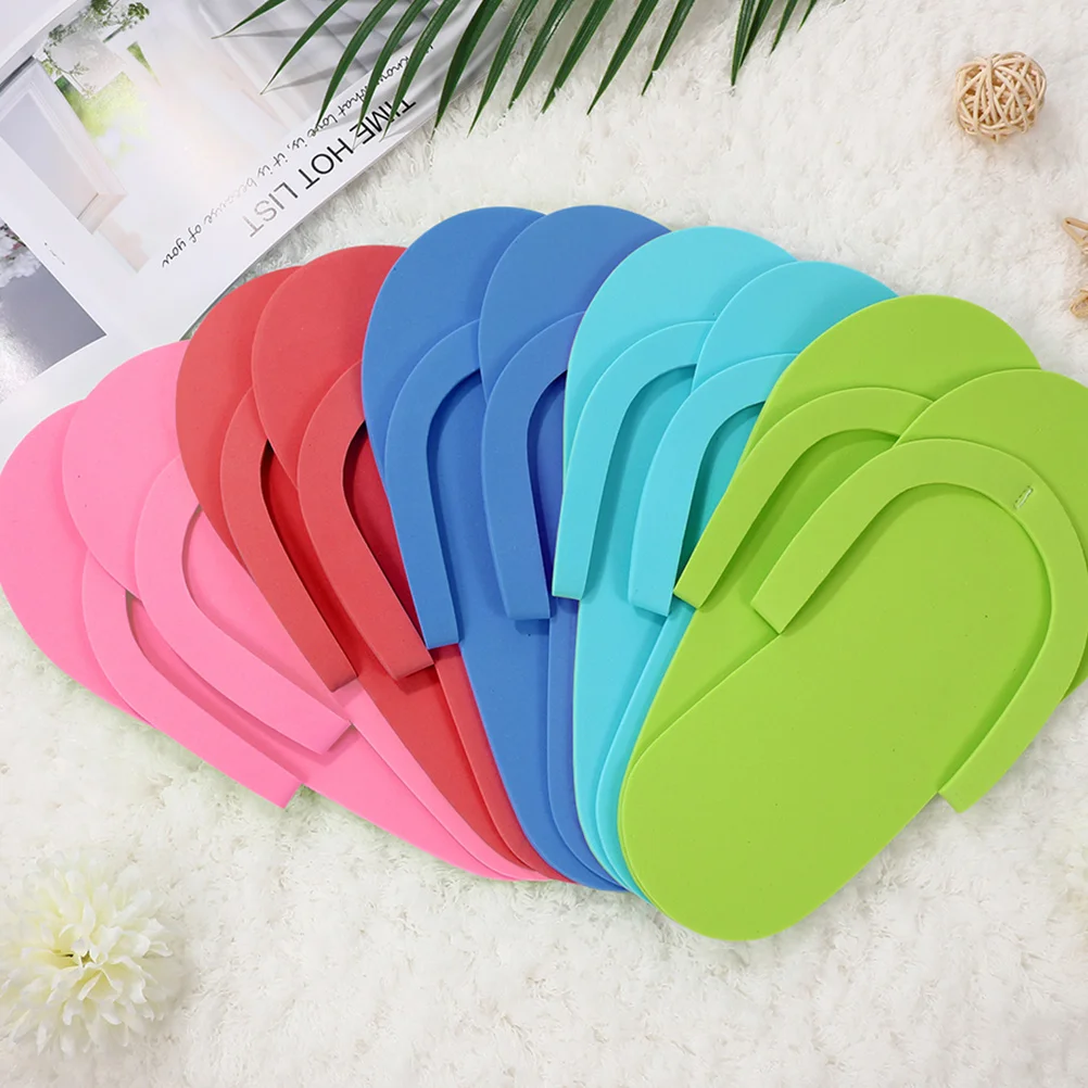 24 Pairs Pedicure Slippers Shoes Manicure Footwear Single Use Spa Foam Guest Beach Men House