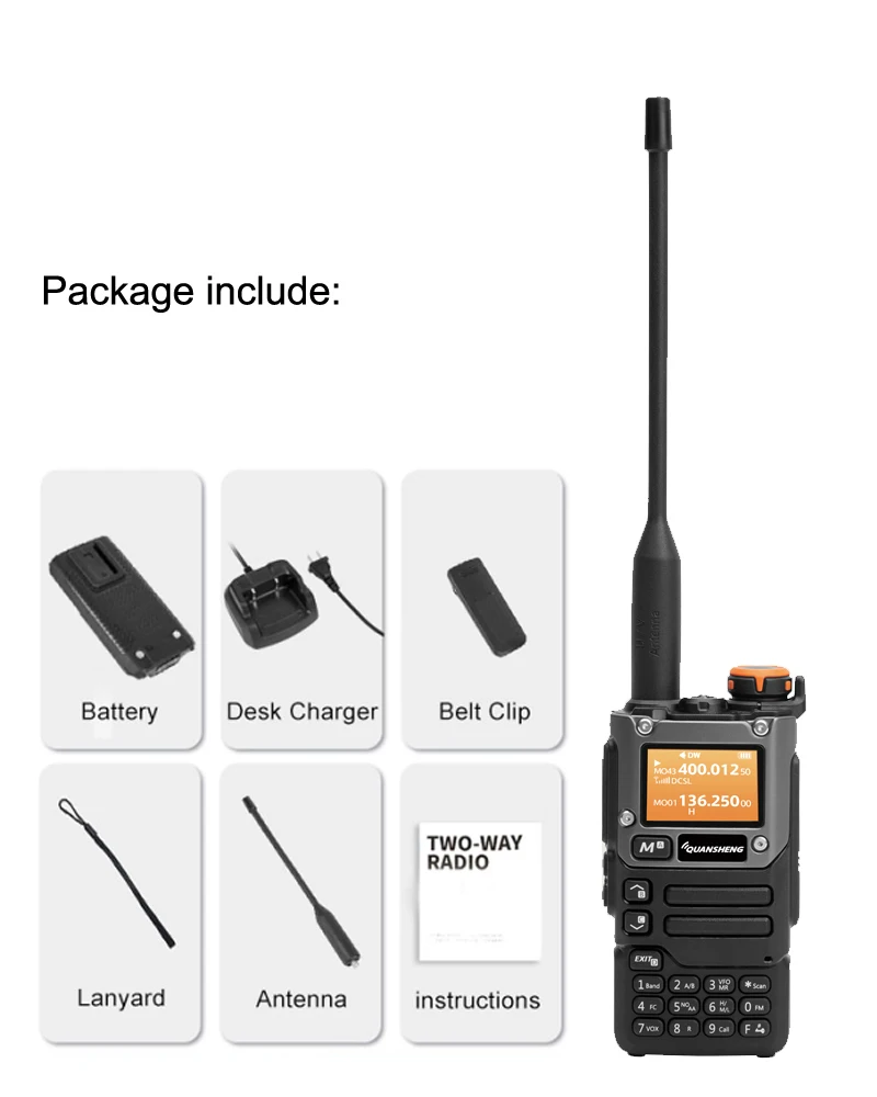 Quansheng UV-K58 Vhf Uhf Dual Band 5W Draagbare Tweeweg Radio Walkie Talkie Fm Noaa UV-K6