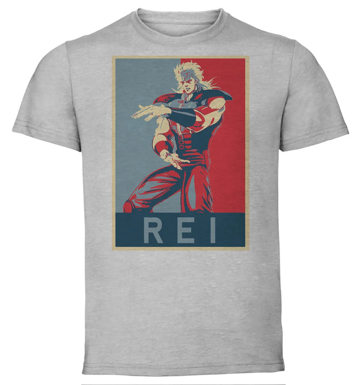 T-Shirt Unisex Grey Propaganda Hokuto no Ken Rei