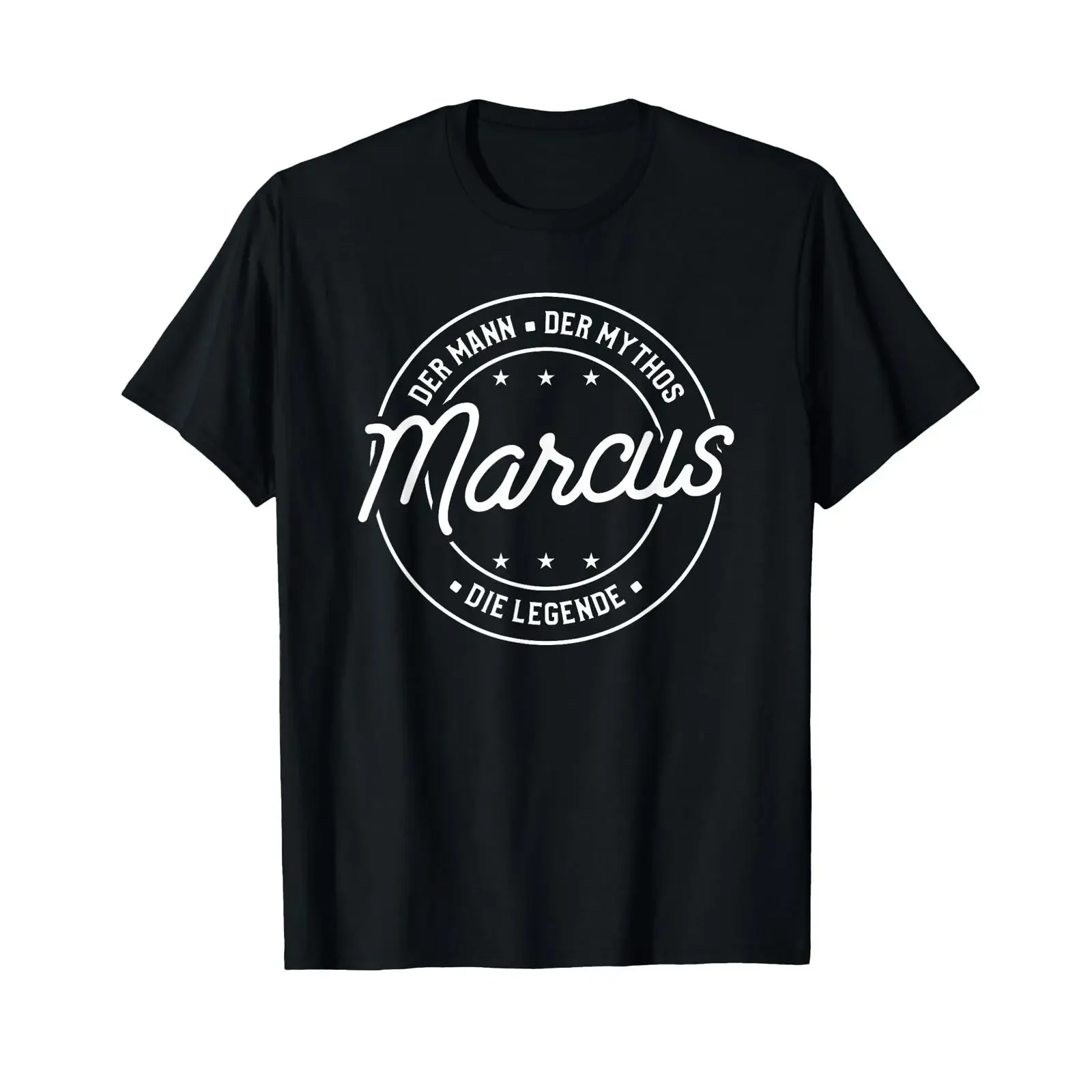 Marcus The Man Mythos Legend T Shirt black vintage Washed Stylish Casual Slightly Versatile Stretched designer clothes Soft