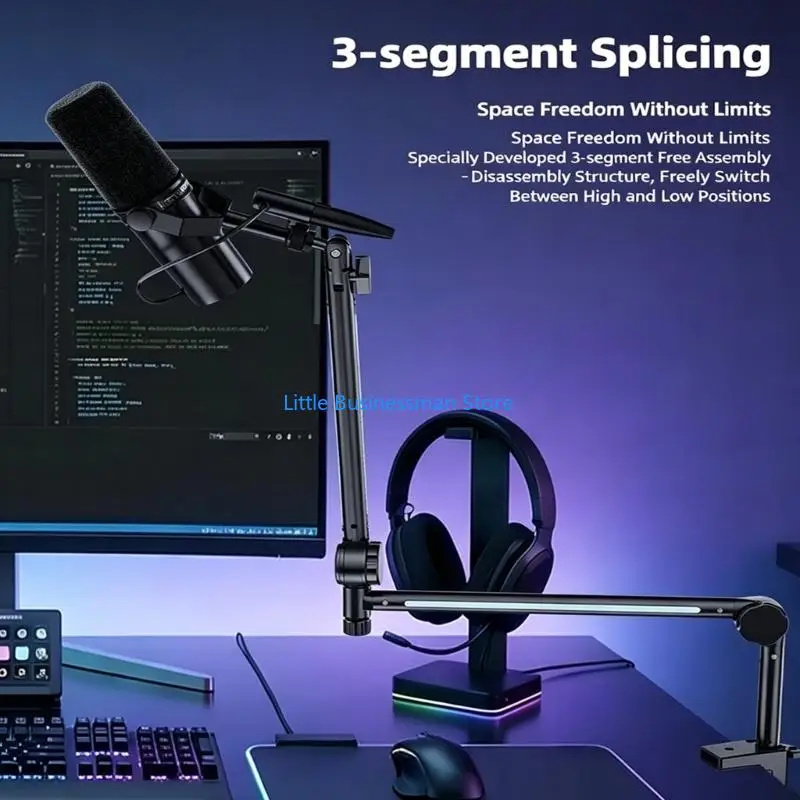Desktop-Mikrofonständer, flexibler Halter mit 360 Grad drehbarem Mikrofonarm M76A – Detail 2