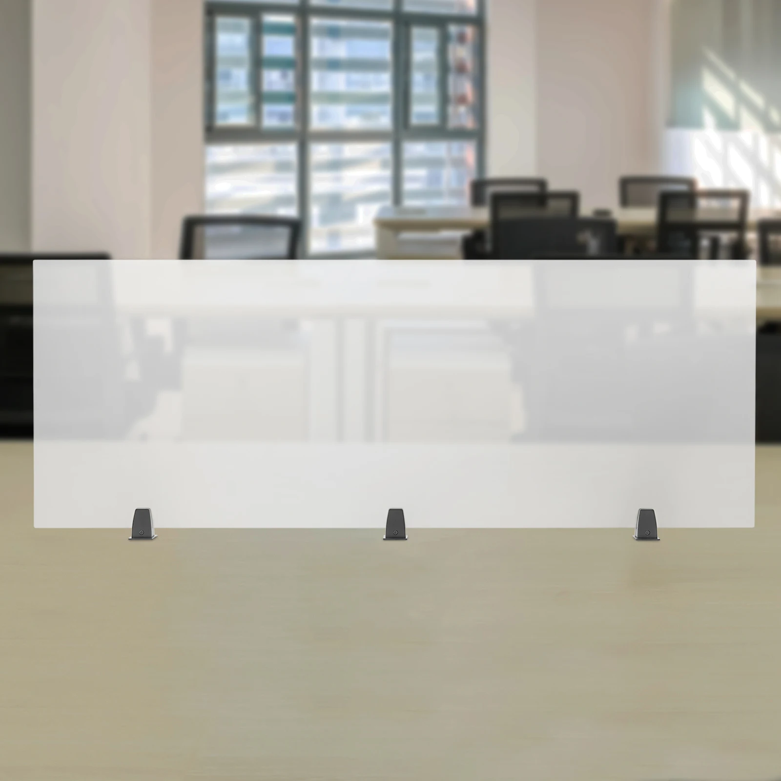 Divisorio da scrivania moderno traslucido, facile installazione e pulizia senza sforzo per l'isolamento della privacy, miglioramento dell'efficienza dello studio sul lavoro