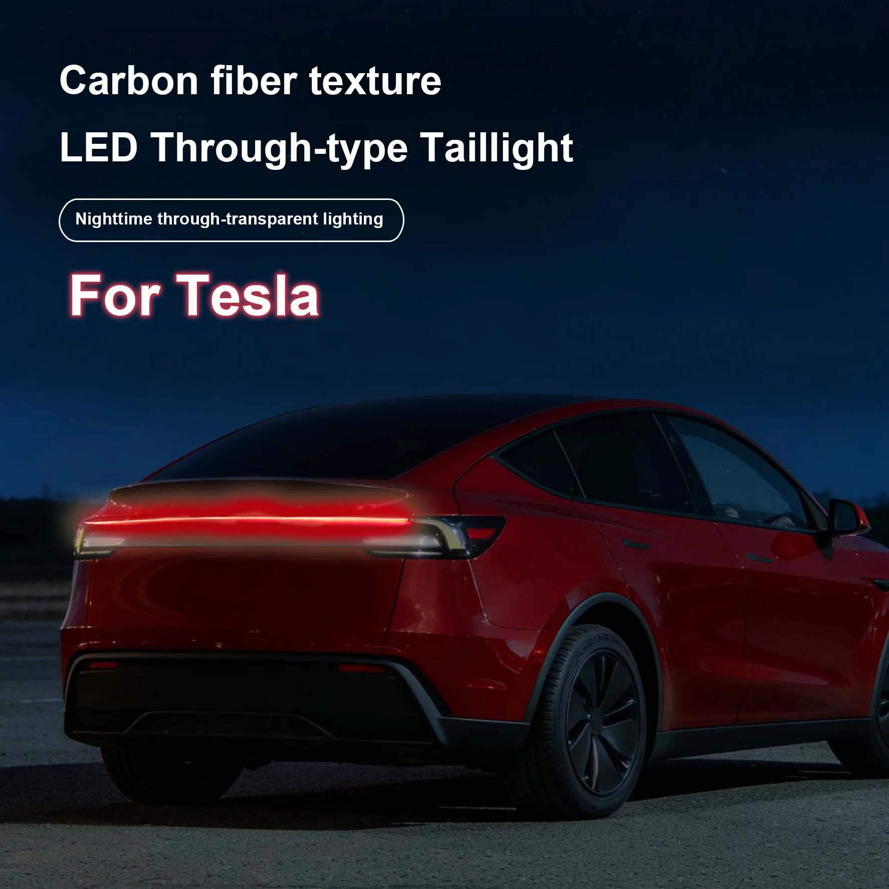 

Автомобильные высокопозиционные стоп-сигналы, задние предупреждающие сигнальные лампы, светодиодный спойлер из углеродного волокна, проточная лампа для Tesla Model 3/X/S/Y