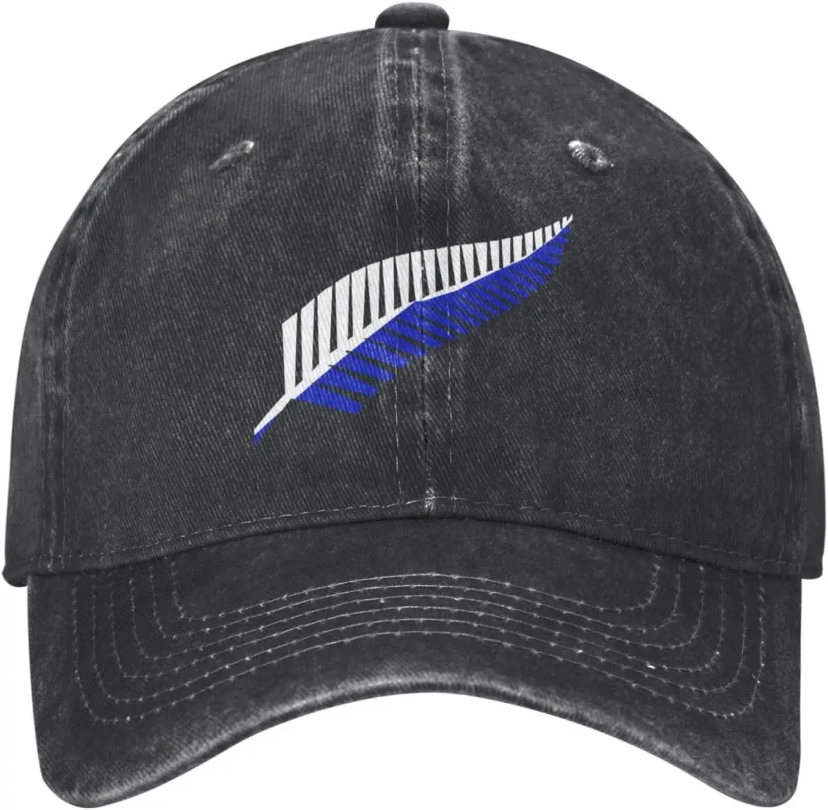 

Новая Зеландия, синяя, серебряная джинсовая бейсболка для папоротника, регулируемая шляпа унисекс для папы