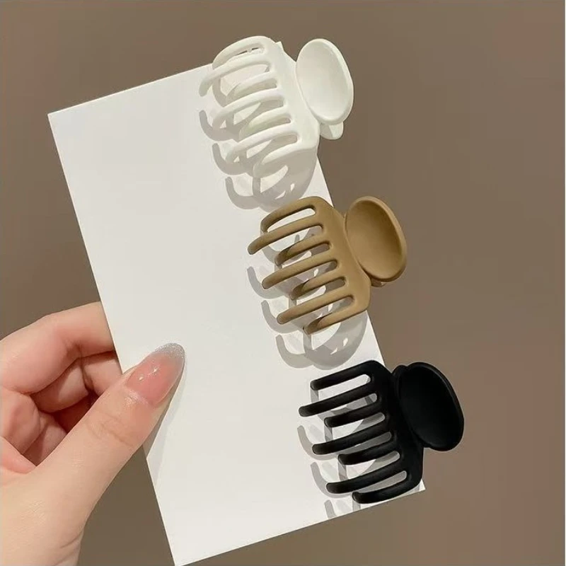 4 cm mittlere Haarklammer, rutschfest, Krabbenquadrat, zweireihig, Zähne, matte Krallenklammern für Frauen und Mädchen, starker Halter, Haar-Accessoires